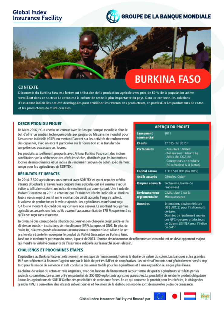 Country Profile: Burkina Faso (Fr)