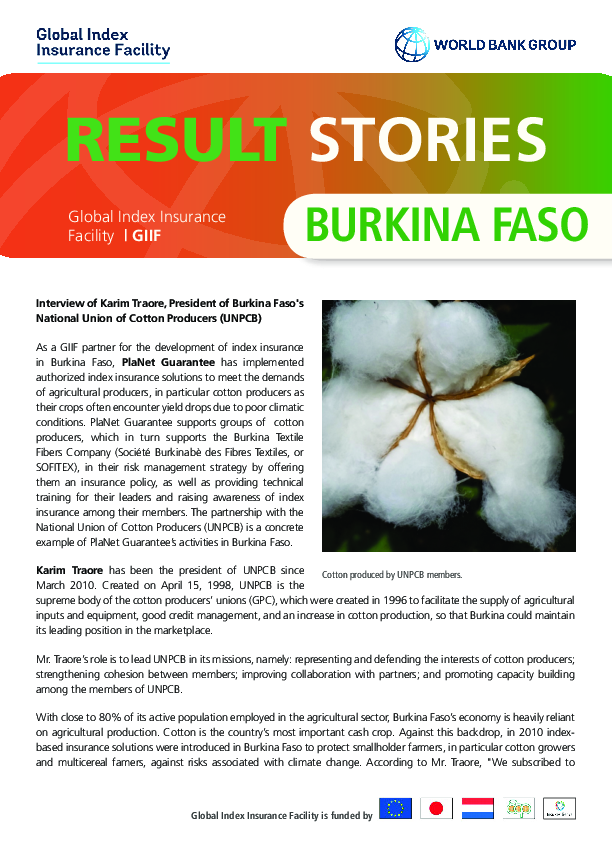 Result Stories: Burkina Faso