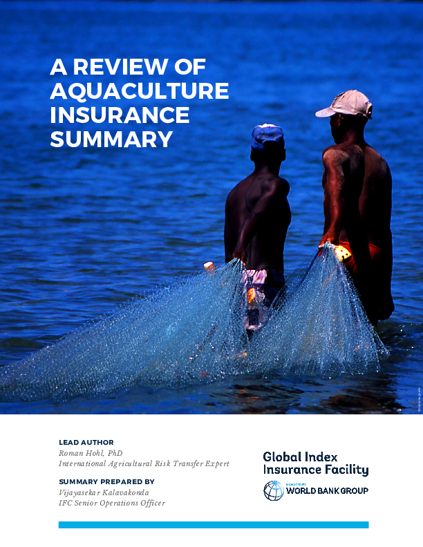 'A Review Of Aquaculture  Insurance' Summary