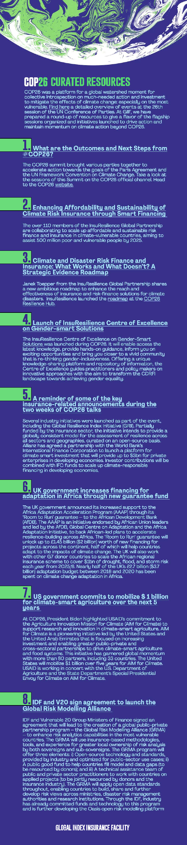 COP26 Curated Resources: One-Pager
