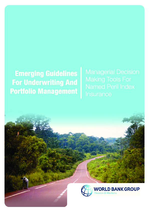 Emerging Guidelines For Underwriting And Portfolio Management