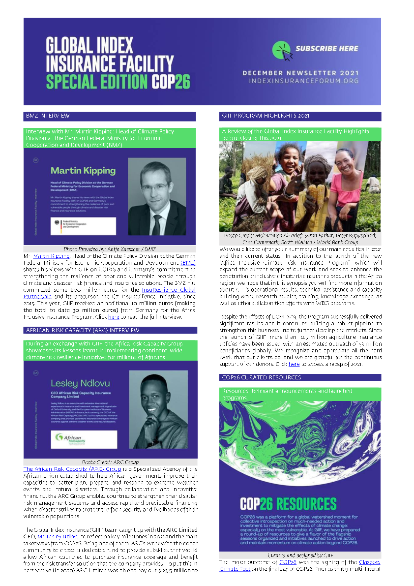 GIIF Newsletter: COP26 Special Edition