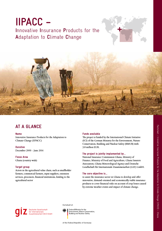 IIPACC – Innovative Insurance Products for the Adaptation to Climate Change