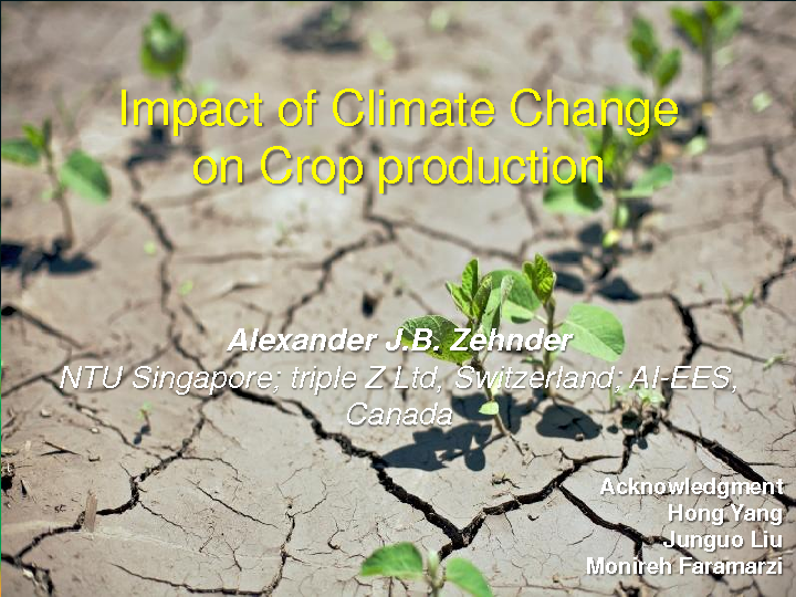 Impact of Climate Change on Crop Production