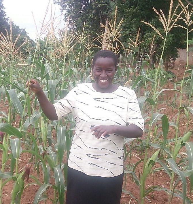Jacinta at her maize farm / Cr: ACRE Africa