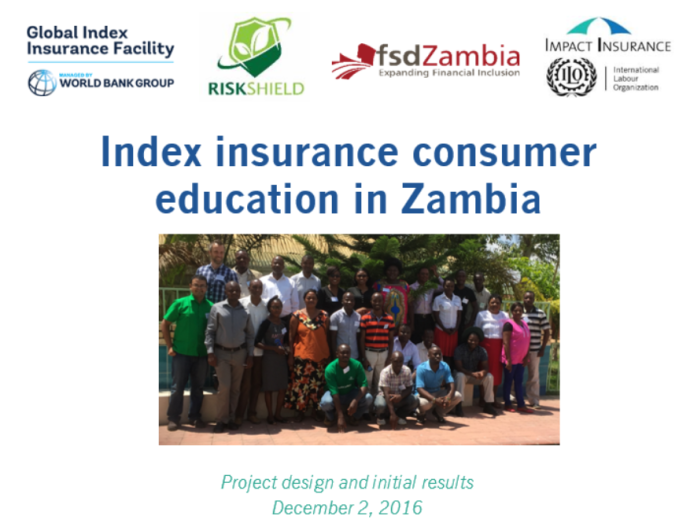Index Insurance Consumer Education in Zambia