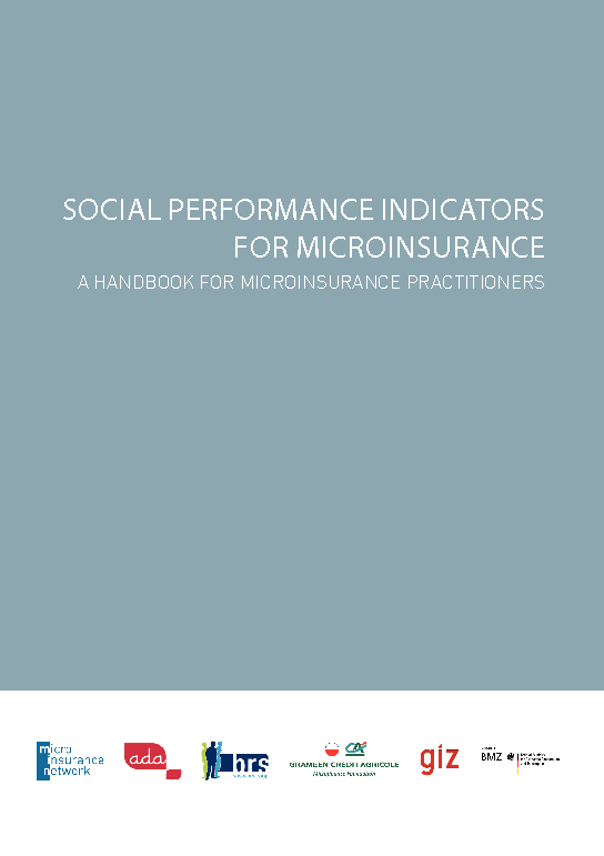 Social performance indicators for microinsurance Social performance indicators for microinsurance