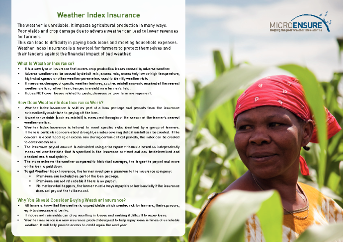 Weather Index Insurance