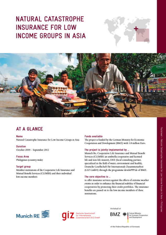 Natural Catastrophe Insurance for Low Income Groups in Asia