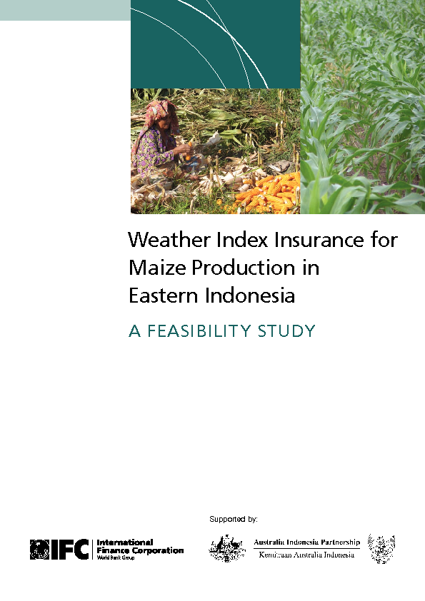 Weather Index Insurance for Maize Production in Eastern Indonesia