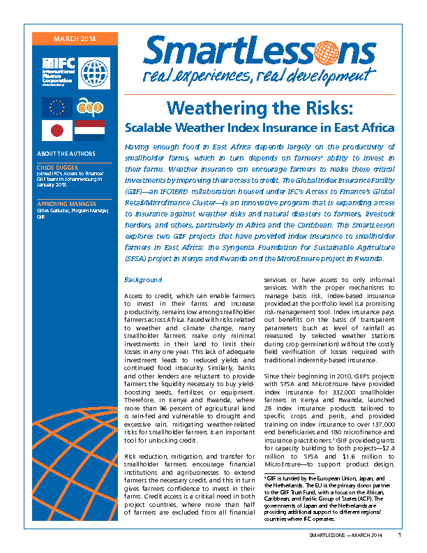 Weathering the Risks: Scalable Weather Index Insurance in East Africa